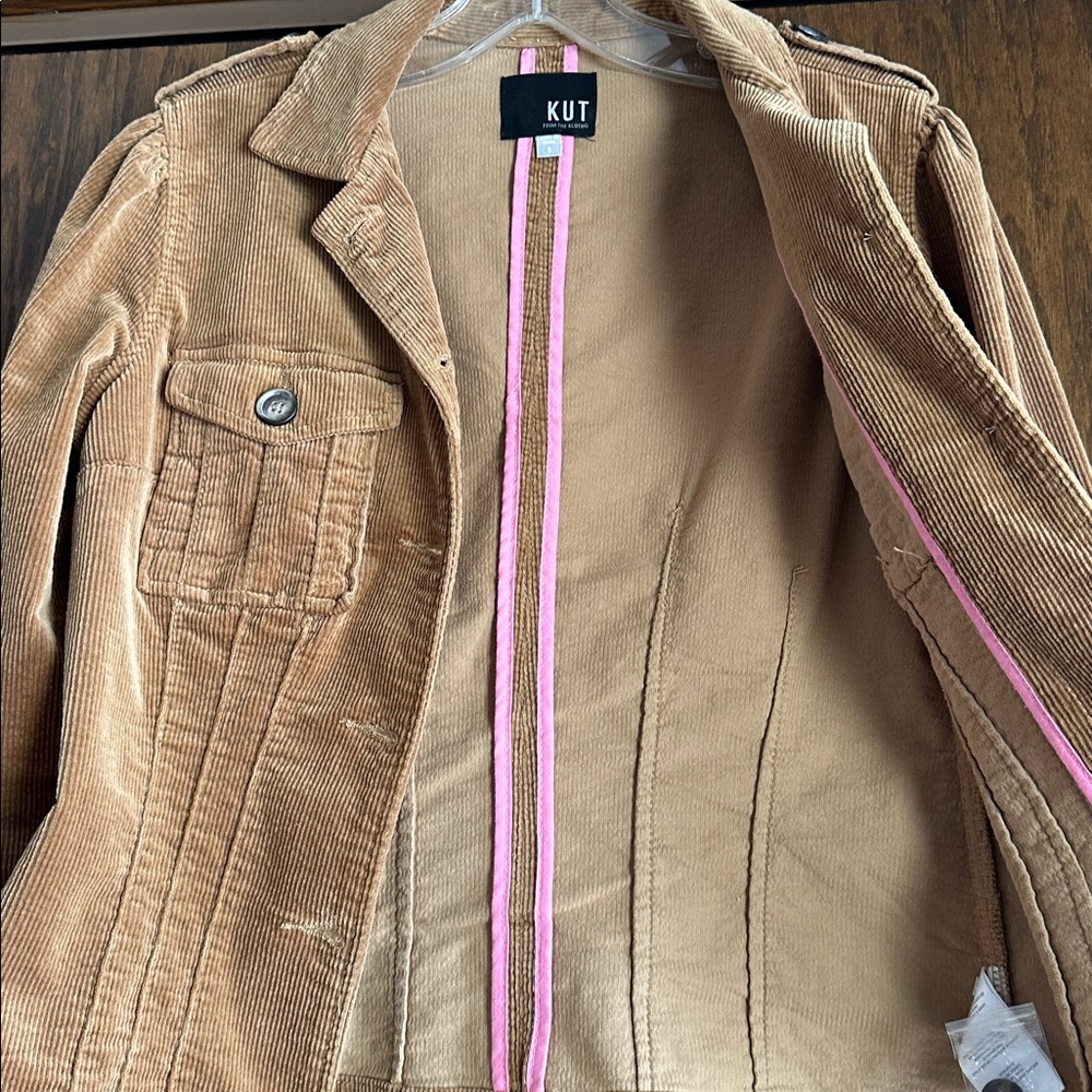 Kut from the Kloth Tan Corduroy Utility Jacket - Picture 7 of 8